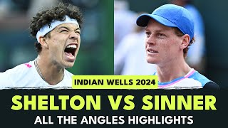 Jannik Sinner amp Ben Shelton Alternate Angles  Indian Wells 2024 Highlights [upl. by Shalne]