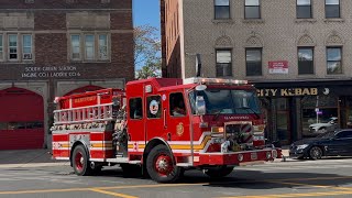 Failure to Yield Hartford Fire Department Engine 1 responding with Q2b and Airhorns [upl. by Okia50]