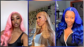 Wig Install Compilations  Frontal and Closure Color Instals of 2022 [upl. by Nolham]