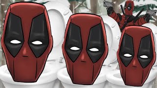 Inside Deadpool HISHE Cartoon – Skibidi Toilet Meme SONG [upl. by Hamas]