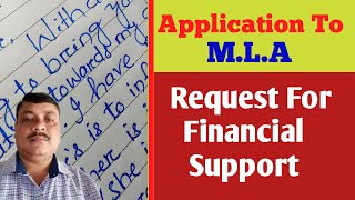 Application To MLA For Financial Support  Request Letter To MLA For Financial Help [upl. by Tubb]