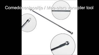 Comedonenlepeltje Meeeters verwijderen Blackhead extractor Comedonen lepel [upl. by Anrak]