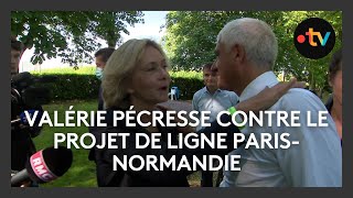 Valérie Pécresse a voté une motion pour faire abandonner le projet de ligne ParisNormandie [upl. by Uile553]