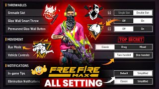 All Control Setting Free Fire  Pro Player Setting Free Fire  All Settings Free Fire Max [upl. by Adnahsal]