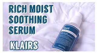 RESEÑA RICH MOIST SOOTHING SERUM  KLAIRS 💖 MEREDITH [upl. by Ellened]