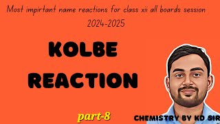 Kolbe reaction class 12 Alcohol phenol and ether [upl. by Norrat]