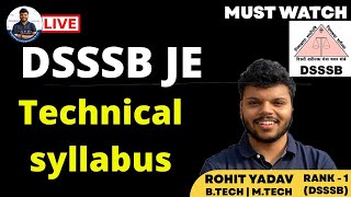 DSSSB JE 2022 Syllabus  पूरा सच  DSSSB 2022 [upl. by Dnomse565]