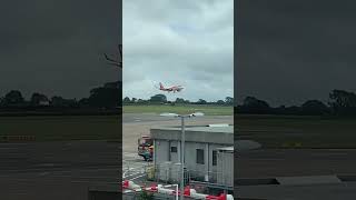 Easyjet landing at Bristol airport  aviation easyjet shorts subscribeairbus planes airport [upl. by Ynej]