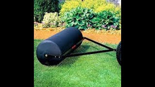 Brinly Tow Behind Lawn Roller Review [upl. by Suhsoj]