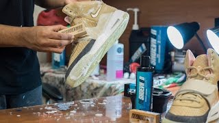 Restorations with Vick  Yeezy 1 Tan Midsole Repaint amp Sole Shield Application [upl. by Cuttler95]