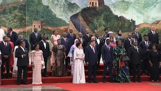 China’s Xi and African leaders pose for group photo during Beijing summit  AFP [upl. by Yrellav877]