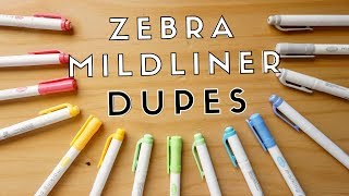 Zebra Mildliner Dupes More Affordable Alternatives [upl. by Rybma]