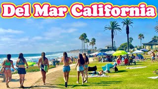 Del Mar California Walking Tour 🌴 San Diego 4K [upl. by Allecnirp]