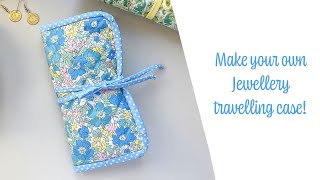 DIY Travel Jewelry case  Sewing tutorial [upl. by Aiekram426]