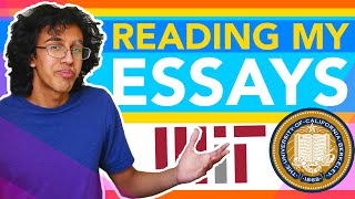 READING MY COLLEGE ESSAYS  The essays that got me into MIT and UC Berkeley and some tips [upl. by Ennahtur283]