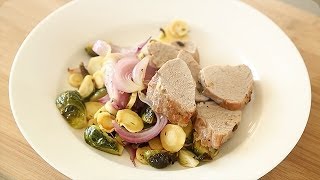 Pork Tenderloin with Roasted Fall Vegetables  Everyday Food with Sarah Carey [upl. by Octave]