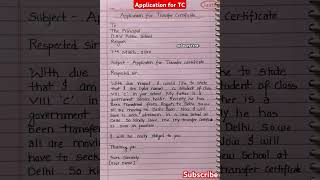 Application for school leaving certificate l application for transfer certificate l letter for TC [upl. by Sire423]