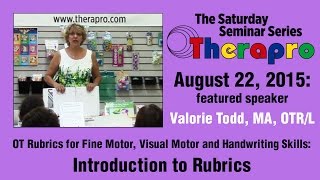 OT Rubrics for Fine Motor and Handwriting Skills Rubrics Therapro Seminar  Aug 22 2015 [upl. by Langsdon]