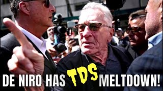 Robert De Niro LOST IT outside of TRUMP TRIAL courthouse in NYC  gets HECKLED by MAGA CROWD 🤣 [upl. by Drue]