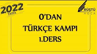 0’dan Türkçe Kampı  1DERS  RÜŞTÜ HOCA [upl. by Klump674]