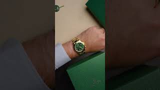 Rolex Daytona Yellow Gold Green Dial quotJohn Mayerquot Watch 116508 l SwissWatchExpo [upl. by Anigger]