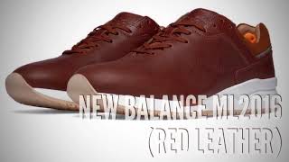 NEW BALANCE ML2016 RED LEATHER  SNEAKERS T [upl. by Yahska705]