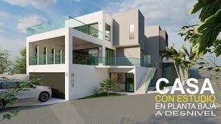 CASA CON ESTUDIO EN PLANTA BAJA A DESNIVEL [upl. by Reiter]