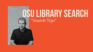 OSU Library Search Search Tips [upl. by Adlin873]