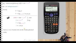 Beispielaufgabe zur Berechnung der Halbwertszeit und Verdopplungszeit [upl. by Oalsecnew]