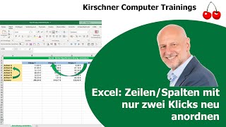 Excel Anordnung von Zeilen und Spalten in Tabellen schnell ändern [upl. by Phemia]