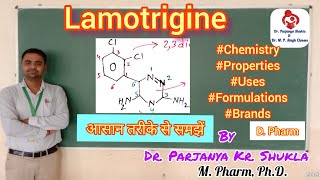 Lamotrigine  Anticonvulsants  Antiepileptics  Pharmaceutical Chemistry  D Pharm [upl. by Atreb]