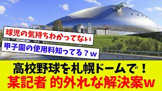 【そりゃ無理やろｗ】とんちんかんな札ド救済案ｗｗ 札幌ドームが夏の高校野球の聖地に！？ [upl. by Abbey616]