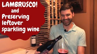 Tasting Lambrusco and How to preserve leftover sparkling wine Wine 21 of 52 [upl. by Ddene]