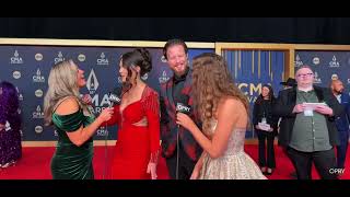 Austin amp Amberly Brown Interview on 2024 CMA Red Carpet Great Quality [upl. by Dickenson]