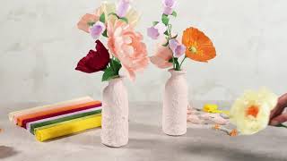 Colourful flower bouguet inspiration with Crepe Paper [upl. by Georgie]