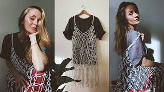 DIY Oversize MESHDRESS  Macrame Tutorial [upl. by Clarance]