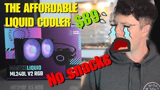 The best AIO under 100 Cooler Master ML240L V2 no snacks edition  2023 full unboxing and review [upl. by Richarda]