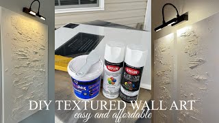 DIY TEXTURED WALL ART  EASY AND AFFORABLE  BROOKE KENNEDY [upl. by Aserehs774]