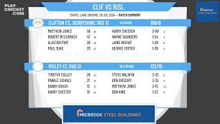 Clifton CC Derbyshire 3rd XI v Risley CC 2nd XI [upl. by Coumas]