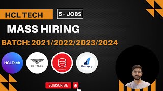 HCL Tech Hiring 2024 2023 2022 2021 Batch  HCL Tech Off Campus Drive 2024 2023 2022 2021 Batch [upl. by Uehttam]