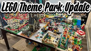 MOC LEGO Theme Park Update 14 New Maintenance Shed Ticket Booth and Pathway [upl. by Robillard388]