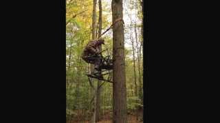 First climb with new summit treestand [upl. by Asilec]