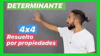 DETERMINANTE de 4x4  Usando PROPIEDADES [upl. by Abner]