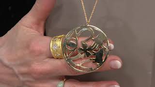 JZ by Jennifer Zeuner Sterling or 18K Plated Pendant Necklace on QVC [upl. by Chapin718]