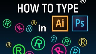 How To Type ® R Symbol in Illistrator and Photoshop [upl. by Takeo857]