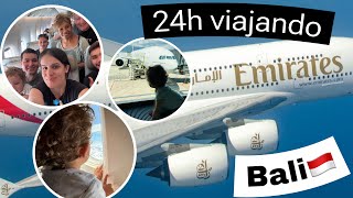 Viagem para Bali 24 Horas de voou com Emirates  Do Início ao Fim [upl. by Nezah]