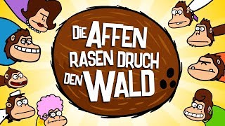 Die Affen rasen durch den Wald  Wer hat die Kokosnuss geklaut  Kinderlied  Kindermusikwelt [upl. by Maurreen]