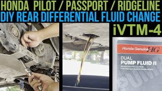 iVTM4 Rear Differential Fluid Change 16 Pilot 17 Ridgeline 19 Passport Save  Hundreds [upl. by Otrebire716]