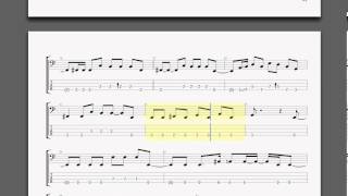 enter sandman bass tab [upl. by Euginom]