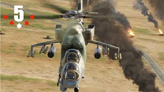 MI24P Hind Attack Helicopter Gunships Swarms battlefield  DCS [upl. by Nomyaw]